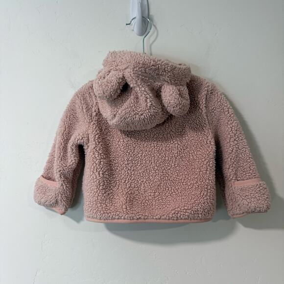 The North Face Girls Baby Fleece Jacket Hoodie Sherpa Pink 3-6 Month - Picture 5 of 5